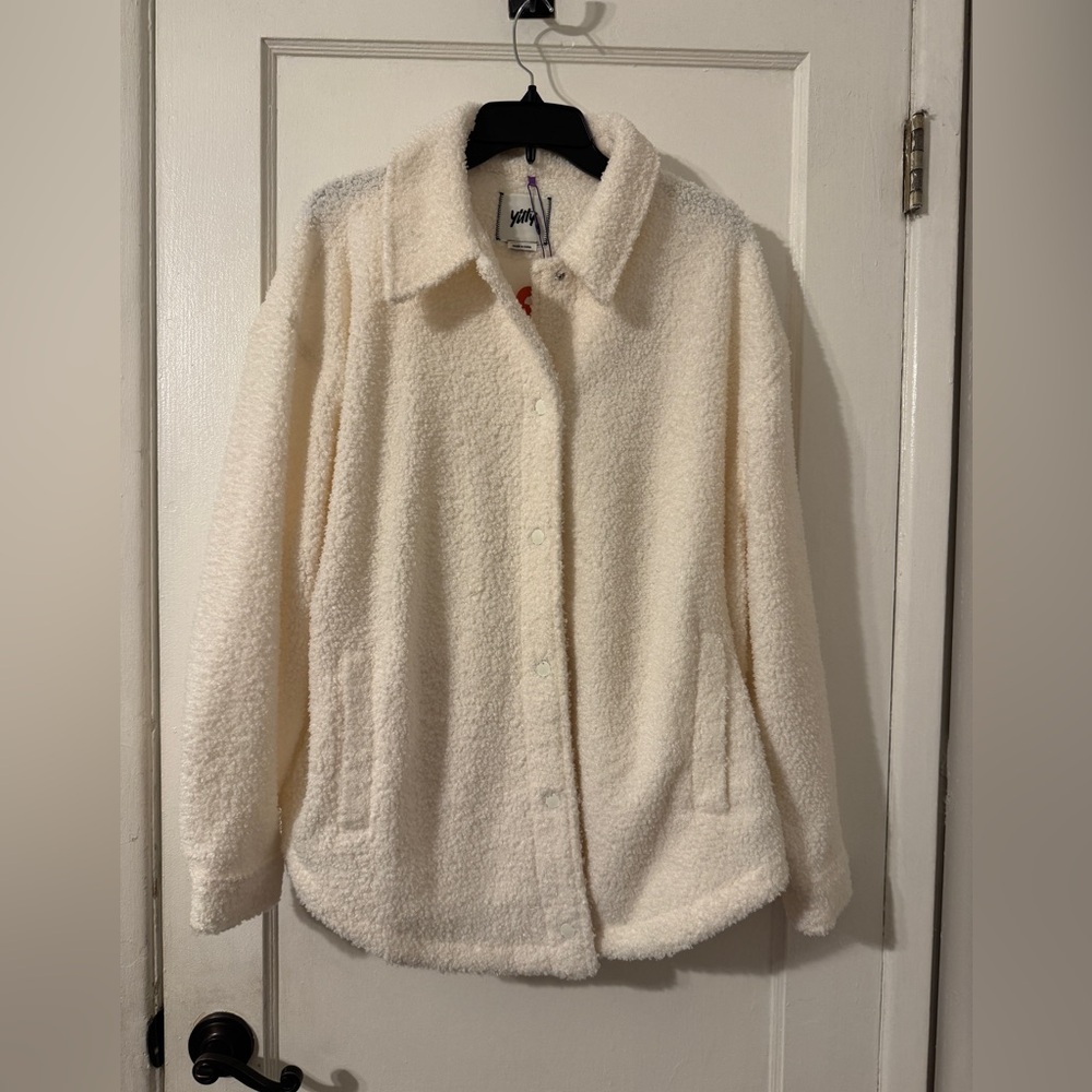 Yitty/Fabletics Teddy Shacket Sz Large - Picture 8 of 11